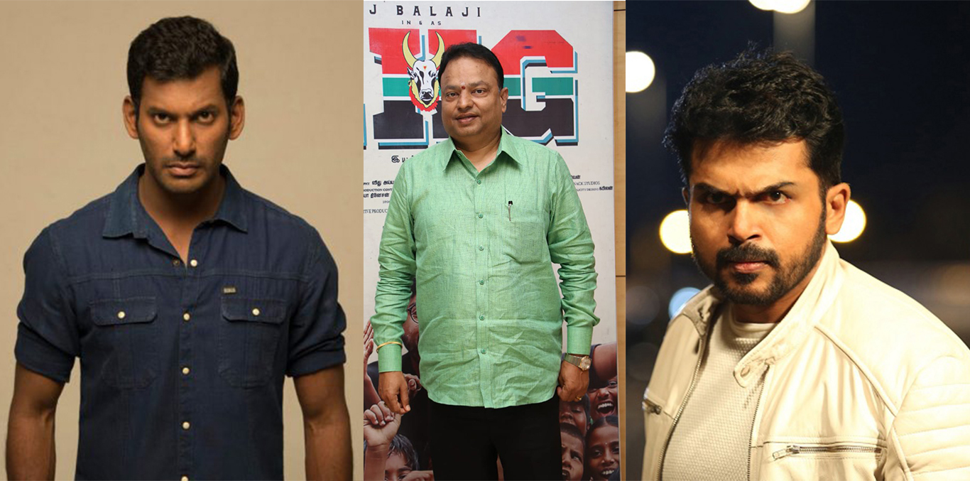 Vishal + Karthi + Isari Ganesh Latest